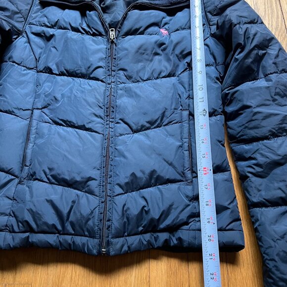 Abercrombie & Fitch Size XS Navy Blue Quilted Down Fill Full Zip Puffer Jacket - Picture 4 of 11
